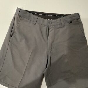Travis Mathew Charcoal Flat Front Men Shorts